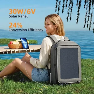 Solar Mochila Solar Camera Bag Solar Emergency Pack Multiple Output Ports for Power Bank Storage Bag for Outdoor Camping