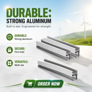 Solar Mount Rail for Clay Tile Roof Anodized Anti Rust PV Rail Aluminum Profile with 25 Years Service Lifespan