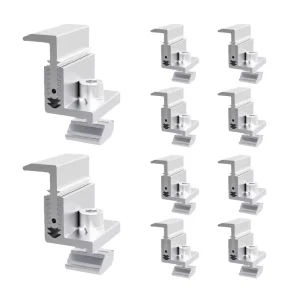 Solar Mounting Accessories Mid Clamp PV Panel Inter Clamp Solar Mount Accessories Aluminum Solar Panel End Mid Clamp