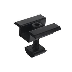 Solar Mounting Bracket System Panel Installation Black Mid Clamp for Steel U Rail
