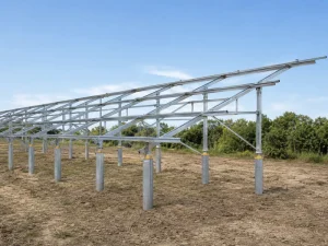 Solar Mounting Frame with Solar Mounting Rail, Clamp, and Ground Support System