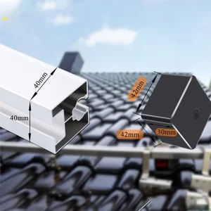 Solar Mounting Product PE End Cap Cover Cap Solar Rail PV Profile Finish Solar Rail Accessories