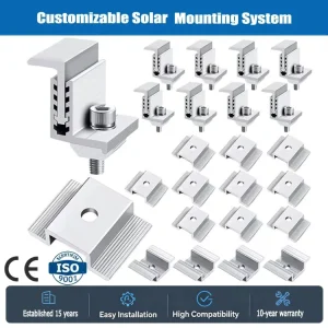 Solar Mounting System Accessories, Solar Panel Mid Clamp and End Clamp