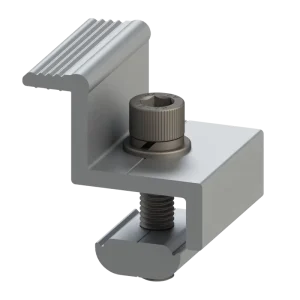 Solar Mounting System Accessories Support End Clamps to Fix the Panels with Rails Pre assembled in Factory