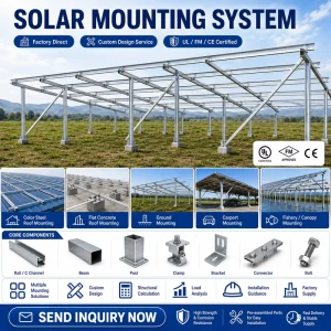 Solar Mounting System and PV Mounting System with Solar Bracket for Ground Solar Mounting System