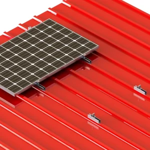 Solar Mounting System for Corrugated Metal Tile Roofs Adjustable Clips with Galvanized Steel Brackets