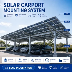 Solar Mounting System with Solar Bracket and Solar Structure for Solar Carport System Solutions