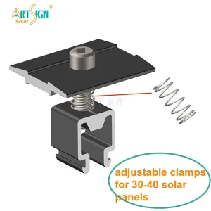 Solar Mounting Systems PV Mounting Brackets 30mm 35mm 40mm Roof Solar Adjustable Clamps