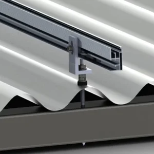 Solar PV Mounting System for Corrugated Tin Trapezoidal Metal Roof AL6005 T5 Anodized Surface ISO9001 Certified EPDM Seal