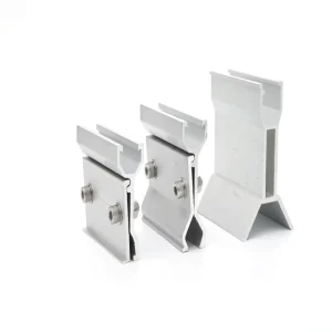 Solar PV Panel Mounting Structure Clamp for Trapezoidal Steel Standing Seam Metal Sandwich Flat and Pitched Roofs