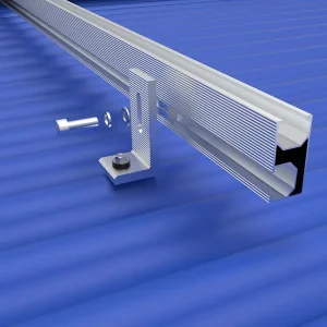 Solar PV Racking System Aluminum Railing Bracket 10KW Metal Roof Panel Mounting Structure