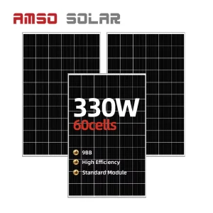 Solar Panel 330W 340W 350W 360W 370W Full-Cell Solar Panel for Solar System