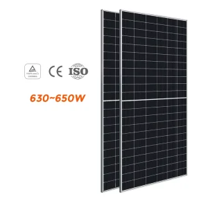 Solar Panel 630W 635W 640W 645W 650W Half Cut Bifacial N-Type Mono-crystalline Cell