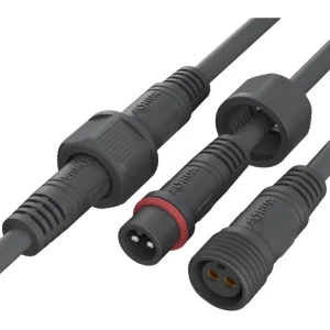 Solar Panel Battery Male Female IP65 Power Extension Cable Wire M14 Waterproof Connector 2Pin