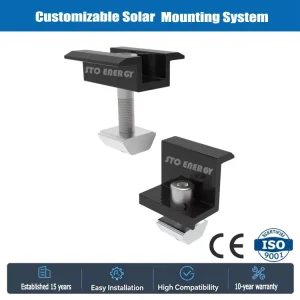 Solar Panel Bracket Accessories Mid Clamp Inter Clamp for Solar Panel Mounting System