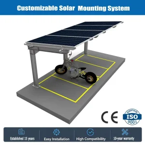 Solar Panel Bracket for Motorcycle Carport Outdoor Parking Structure PV Panel Mounting Frame