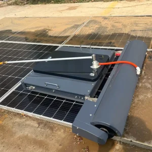Solar Panel Cleaning Robot Crawler type Remotely Controlled Photovoltaic Panel Dry & Water Cleaning Lithium Battery