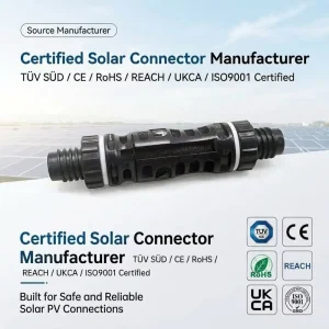Solar Panel Connector 1500V 30A TUV Solar Panel Cabel Connector IP68 Solar Panel Cables and Connectors