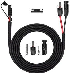 Solar Panel Connector Cable 10AWG XLPO Insulation IP67 SAE Male Female Adapter PV Extension RV DC Power Battery Charger 10-50FT