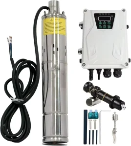 Solar Panel DC Submersible Water Pump 80W 1500W Stainless Steel 3 Inch High Pressure 12V 24V 48V 72V