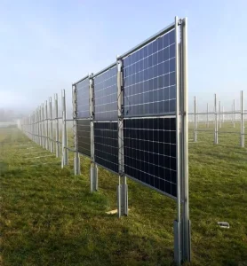 Solar Panel Fencing System Vertical Solar Mount for Farm Galvanized Steel Ground Bracket PV Rack Structure