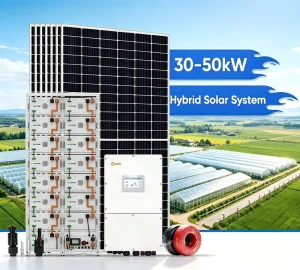 Solar Panel Hybrid Inverter Complete Solar System 50kw 40kw 30kw Battery 100kwh 220 380v for Home Industrial Solar Energy System