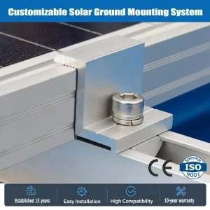 Solar Panel Mid Clamp End Clamp Central Clamp with Plastic Cup for Solar Mounting Structure