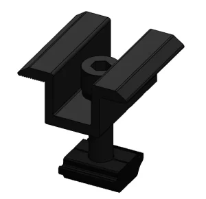 Solar Panel Mid and End Clamps Anodized Al6005-T5 30mm Aluminum Rail Clips for PV Mounting Systems