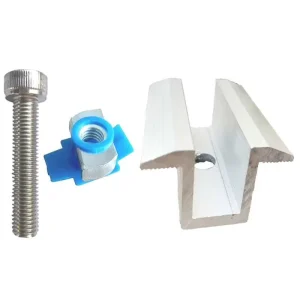 Solar Panel Mounting Aluminum Alloy Solar Mounting System Panel Fixing Clamp Solar End Clamps