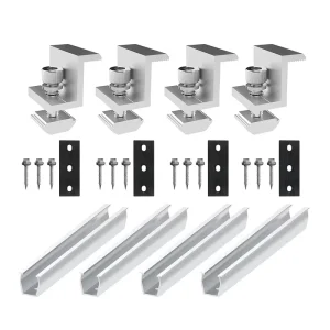 Solar Panel Mounting Mid Clamps Photovoltaic Bracket Accessories Aluminum Solar Roof Mounting Systems Mid Clamp End Clamp