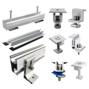 Solar Panel Mounting System Solar PV Rail Solar Panel Clamp Mid End Clamp for Metal Roof PV Mounting System