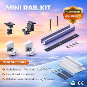 Solar Panel Mounting Trapezoidal Profile Metal Roof Mini Rail