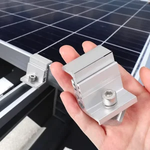Solar Panel Mounting Z Brackets and Aluminum Rail End Clamps