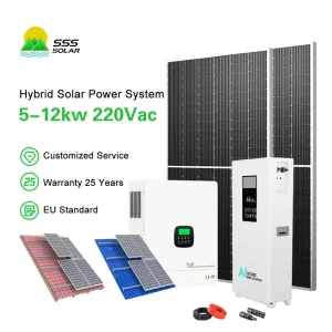 Solar Panel Power System Home Use 5Kw 8Kw 10Kw 15Kw 20Kw 30Kw Solar Energy Storage System Hybrid