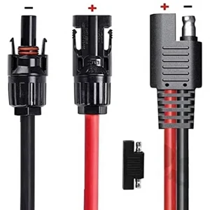 Solar Panel SAE Adapter PV Connecting Cable 10AWG Tinned Copper IP67 Rated Easy Connection Battery Charger Kit RV Compatible