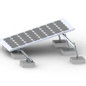 Solar Panel Steel Framed Aluminium Anodized Ballasted Flat Roof Ground Mount Racking Structure Durable Photovoltaic Panel