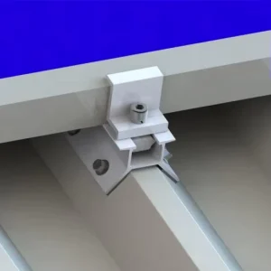 Solar Panel T-Shaped Tile Roof Mount Hook for Solar PV Rail-Free Ballasted Roof Mounting System End Cap Solar Mounting Clamp