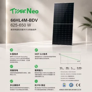 Solar Panels Bifacial Panels Mono Crystal N type Photovoltaic Panel 550w 620w 650w 700w 705w 710w 715w 720w