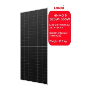 Solar Panels Monocrystalline Module 625W 630W 635W 640W 645W 650W 655W 660W PV Panels Bifacial Double Glass