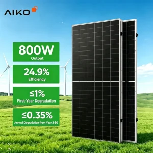 Solar Panels N Type ABC 770W 780W 795W 800W Monocrystalline Dual Glass Bifacial Industrial High Power Solar Panel