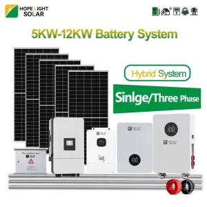 Solar Panels With Battery and Inverter Complete Solar Power Packages 5kw 8kw 10kw Energy Storage System for Home