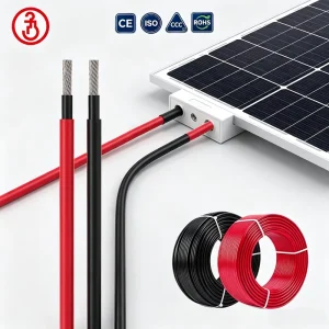 Solar Photovoltaic Cable 2.5mm2 4mm2 6mm2 10mm2 H1Z2Z2 K PV1 F Tinned Copper Flexible Cable for South America Brazil Chile Solar