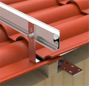 Solar Photovoltaic Panel Mounting System Plain Tile Roof Hook Bracket SUS304 Stainless Steel