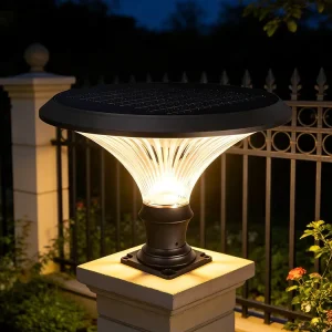 Solar Pillar Light Outdoor IP65 Waterproof Bright Solar Powered Garden Yard Post Cap Lamp Street Lights Pole Fence Decoration