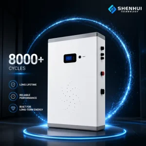 Solar Power 6.14kWh Wall Mounted 51.2V LiFePO4 Solar System Battery Power Storage Supply Station