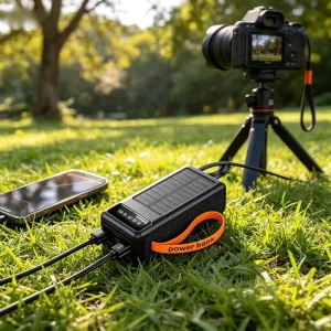 Solar Power Bank 80000mah Poverbank Caricabatteria Esterno Luce Forte Luce Lde Per Tutti Gli Smartphone