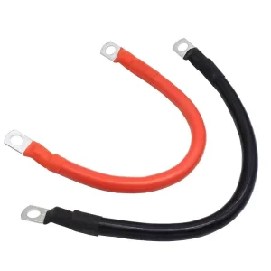 Solar Power Battery Charger Harness Ring Terminal Wires Silver Plated Copper 600V Rated Silica Gel