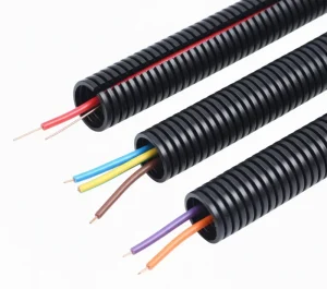 Solar Power Black Color Heavy Duty PP Flexible UV Resistance Electrical Cable Corrugated Conduit Pipe