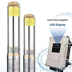 Solar Power Deep Well Submersible Borehole Water Pump Farm Irrigation System High Pressure Brushless DC Motor 15m Suction Head