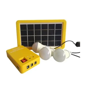Solar Power Panel Home System Kit With 3 LED Bulbs Emergency Light 4 Heads USB Solar Lighting System